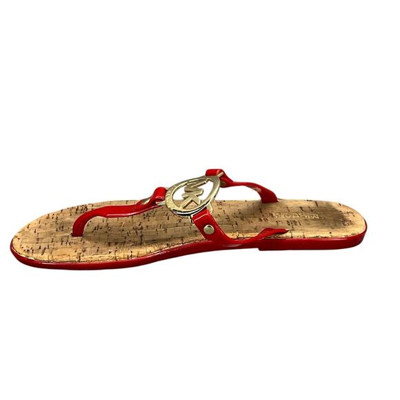 Michael Kors Red Cord Bed  Flip Flop T Strap Thong Sandals Women 8M/38.5 - Picture 3 of 6